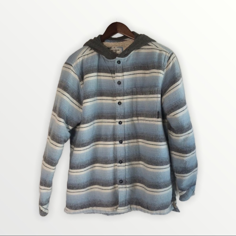 Billabong Men's Baja Flannel Fleece Hoodie Large